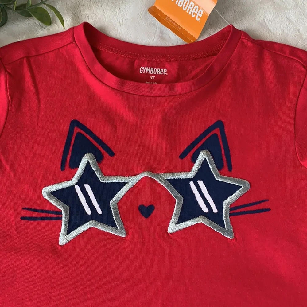 NWT Gymboree White Patriotic Top 3T T-shirt Stars